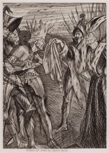 Den tredje delen av kung Henrik VI, akt I, Sc 4 (litho) av Edmund Joseph Sullivan