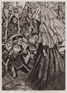 The Tragedy of King Richard III, Akt I, Sc 2 (litho) av Edmund Joseph Sullivan