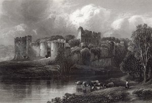 Chepstow Castle, graverad av R. Hinshelwood, tryckt av Cassell und Company Ltd av Edmund Morison Wimperis