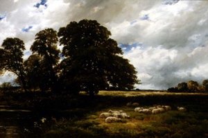 Landskap med får av Edmund Morison Wimperis
