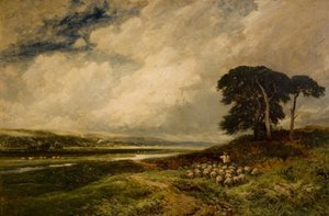 Landskap med får, 1899 av Edmund Morison Wimperis