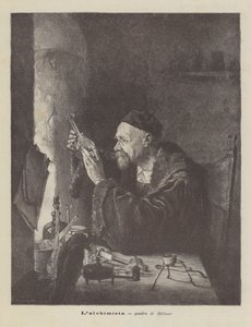 Lalchemist, målning av Hellmer av Edmund Ritter von Hellmer
