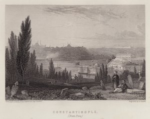 Konstantinopel, från Pera (färg litho) av Edmund Thomas (after) Parris
