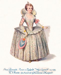 Anne av Danmark, drottning av England, hustru till James 1:a, 1800-talet.