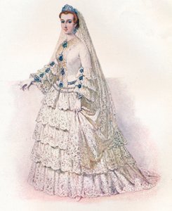 Kejsarinnan Eugenie i sin brudklänning, 1853, 1902