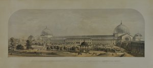 Internationell utställning 1862, North Front from the Gardens of the Royal Horticultural Society, 1862 av Edmund Walker
