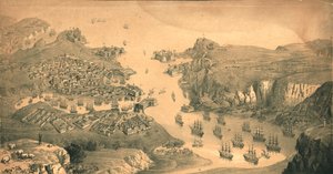 Staden, forten och hamnarna i Sebastopol, 1854 av Edmund Walker
