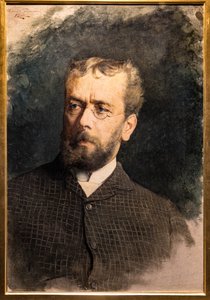 Porträtt av Telemaco Signorini av Edoardo Gelli