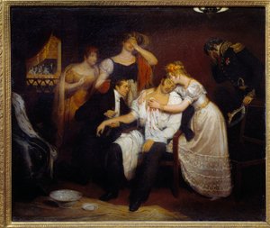 Tod des Herzogs von Berry (1778-1820) am 13.02.1820 an der Königlichen Musikakademie. Der Neffe von König Ludwig XVIII. wurde in der Oper von Louvel, einem Republikaner, der die königliche Dynastie auslöschen wollte, ermordet. 1829 von Edouard  Cibot