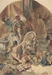 Massacre de Nesle 1472, 1800-talet. av Édouard Alexandre Odier