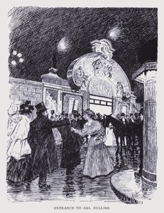 Bohemiska Paris: Entré till Bal Bullier (litografi)