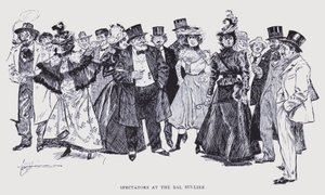 Bohemiska Paris: Åskådare på Bal Bullier (litografi)