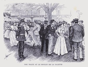 Bohemiska Paris: Valsen på Le Moulin de la Galette (litografi)