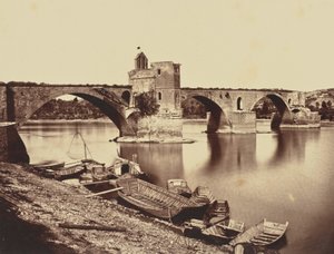 Avignon. Pont St Benezet av Édouard Baldus