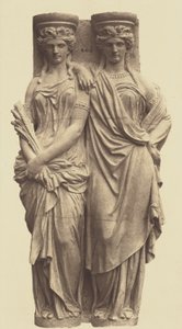 [Caryatider av Astyanax Bosio, utsmyckning av Louvren, Paris] av Édouard Baldus