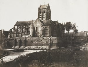 Kyrka i Auvers av Édouard Baldus