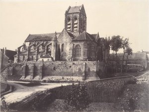 Kyrkan i Auvers av Édouard Baldus