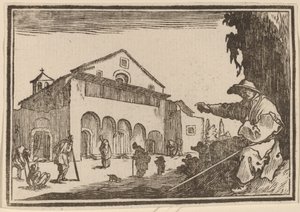 Fattighus av Edouard Eckman after Jacques Callot