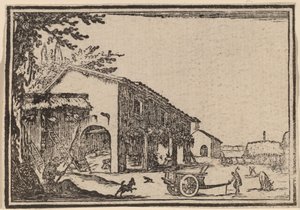 Gård till en gård av Edouard Eckman after Jacques Callot