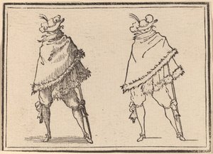 Gentleman insvept i sin mantel av Edouard Eckman after Jacques Callot
