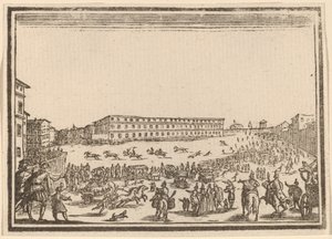 Piazza nära Porta al Prato av Edouard Eckman after Jacques Callot