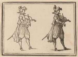Violinist av Edouard Eckman after Jacques Callot