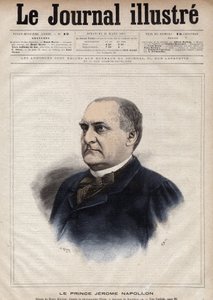 Jerome Bonaparte dit Plon (Plonplon) (1822-1891) (Napoleon-Jerome Bonaparte eller Prins Jerome Napoleon), son till Jerome Bonaparte (1784-1860) - Gravyr av Navellier i "The Illustrous Journal" från 1891