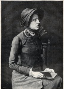 Miss Kate Booth (Catherine Booth-Clibborn (Booth Clibborn), marechale of the Salvation Armee (1858-1955) - Gravyr av Navellier i "The Illustrous Diary" från 1891