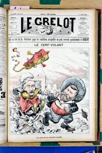 Omslag till ""The Grelot"", Satirical in Colors av Edouard Guillaumin Pepin