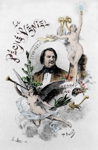 Frontispice av "The veniel synd" av Honore de Balzac. Illustration av Paul Avril (1843-1928) från 1901.