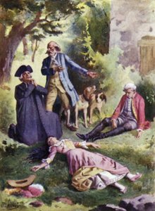 Död, död! sa Tålamod, Och där är mördaren!. Illustration för Mauprat av George Sand