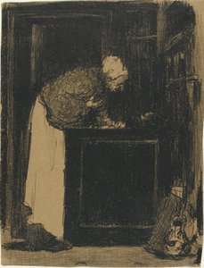 Gammal kvinna vid spisen av Édouard Jean Vuillard