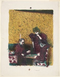 Spelet med dam av Édouard Jean Vuillard