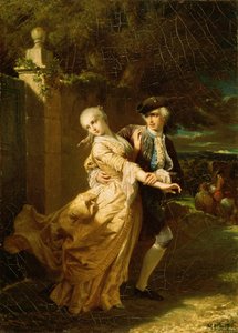 Lovelace kidnappar Clarissa Harlowe av Edouard Louis Dubufe