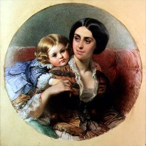Moderlig ömhet av Edouard Louis Dubufe