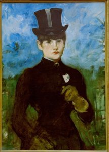 Amazon, blå bakgrund av Édouard Manet