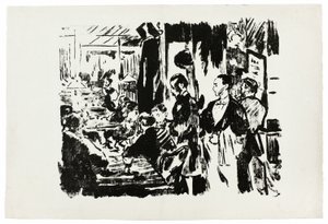 På caféet (opublicerad tallrik) av Édouard Manet