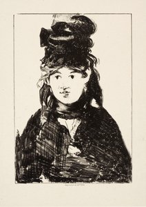 Berthe Morisot, ca 1872 av Édouard Manet