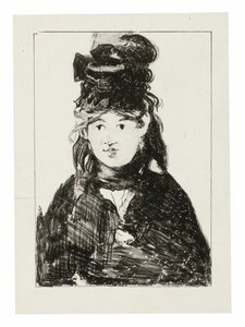 Berthe Morisot i svart av Édouard Manet