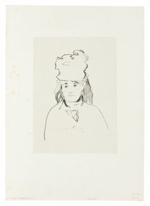 Berthe Morisot i siluett av Édouard Manet