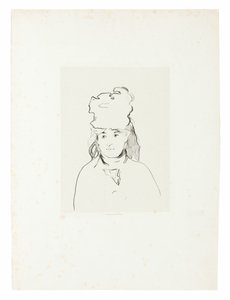 Berthe Morisot i silhuett av Édouard Manet