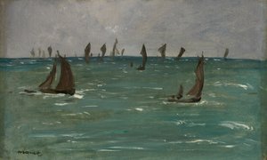 Båtar vid Berck-sur-Mer av Édouard Manet