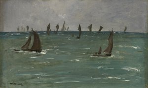 Båtar vid Berck-sur-Mer av Édouard Manet