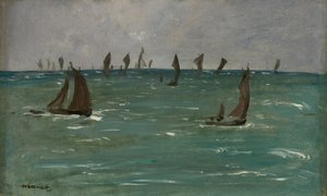 Båtar i Berck-sur-Mer, 1873. av Édouard Manet