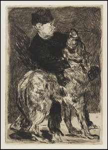 Pojke med en hund, 1862 av Édouard Manet