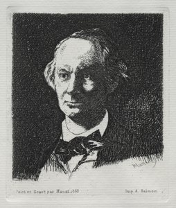 Charles Baudelaire, 1869. av Édouard Manet