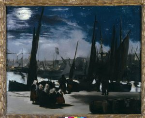 Månsken i Boulognes hamn av Édouard Manet