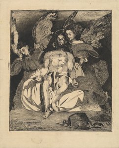 Död Kristus med änglar (Christ aux anges) av Édouard Manet
