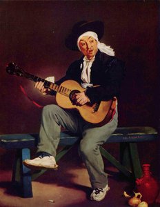 Franska: Le Chanteur espagnol Den spanska sångaren av Édouard Manet