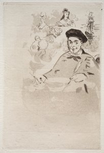 Frontispice för en upplaga av Les Ballades av Theodore de Banville av Édouard Manet